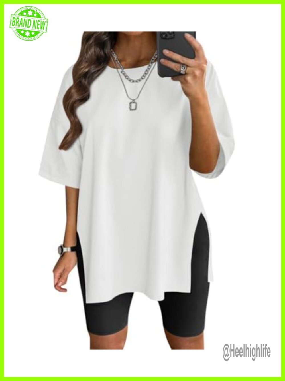 Plus Size Oversized Cotton Short Sleeve Tunic Top